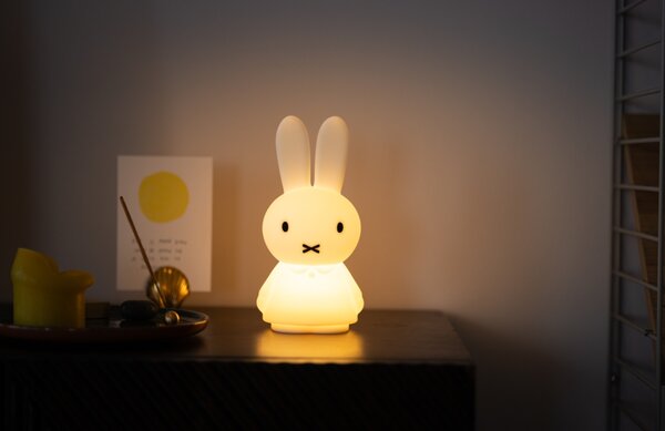 Bílá plastová dětská LED lampa Mr. Maria Miffy 22 cm