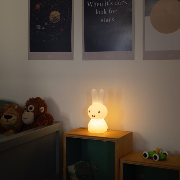 Bílá plastová dětská LED lampa Mr. Maria Miffy 22 cm