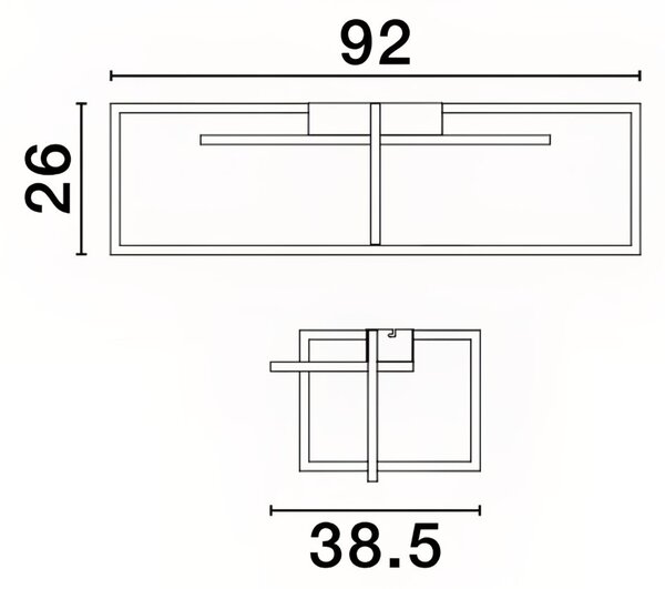 Bílé kovové stropní LED světlo Nova Luce Clea 92 cm