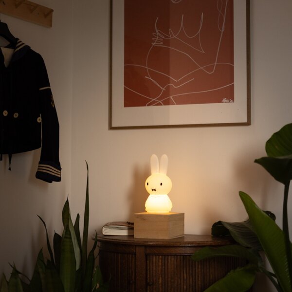 Bílá plastová dětská LED lampa Mr. Maria Miffy 22 cm
