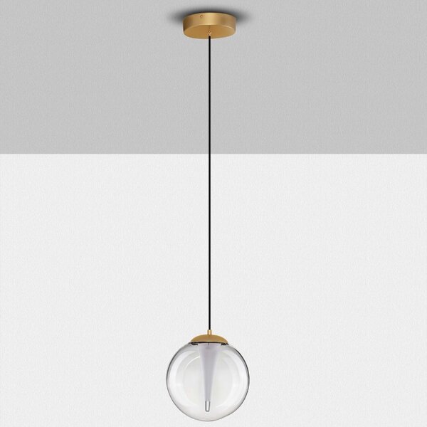 Skleněné závěsné LED světlo Nova Luce Gi 22 cm
