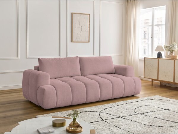 Růžová rozkládací/s úložným prostorem pohovka 251 cm Fuji – Bobochic Paris