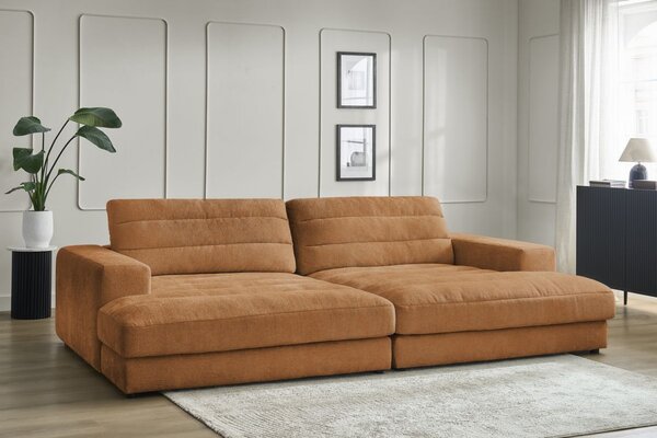 -25 % Dny MOMENTI– Bobochic Paris Terakotově oranžová čtyřmístná pohovka Sierra 276 cm