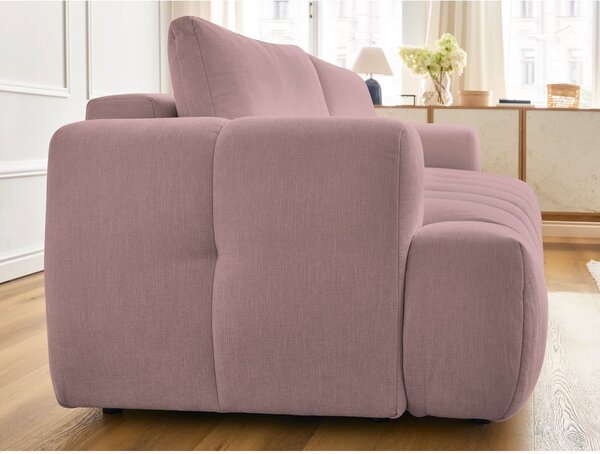 Růžová rozkládací/s úložným prostorem pohovka 251 cm Fuji – Bobochic Paris