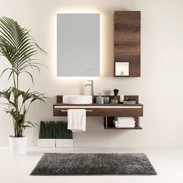 Tmavě šedá koupelnová předložka 50x70 cm Bati – Restilo