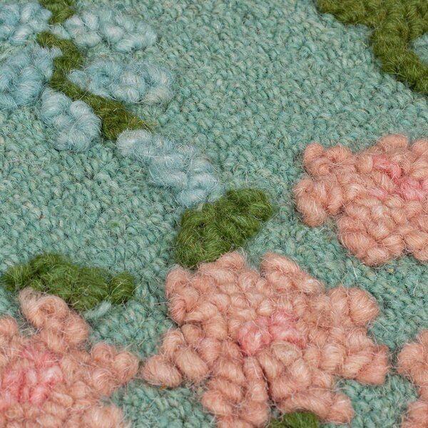 Ručně tkaný vlněný koberec v mentolové barvě 120x170 cm Emilia Floral – Flair Rugs
