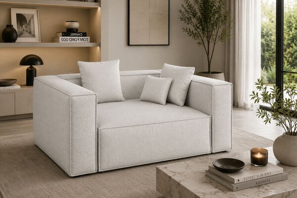 -25 % Dny MOMENTI– Cosmopolitan Design Světle šedá žinylková dvoumístná pohovka Aveiro 180 cm