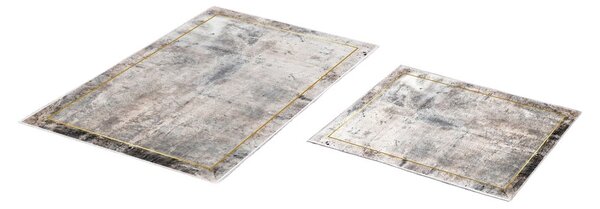 Šedo-hnědé koupelnové předložky v sadě 2 ks 60x100 cm – Foutastic