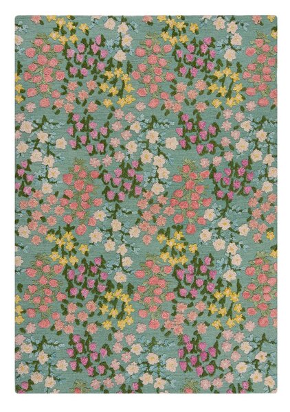 Ručně tkaný vlněný koberec v mentolové barvě 120x170 cm Emilia Floral – Flair Rugs
