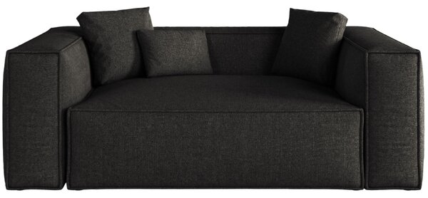 -25 % Dny MOMENTI– Cosmopolitan Design Černá žinylková dvoumístná pohovka Aveiro 180 cm