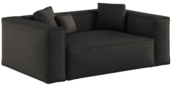 -25 % Dny MOMENTI– Cosmopolitan Design Černá žinylková dvoumístná pohovka Aveiro 180 cm