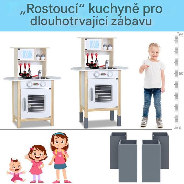 Deuba Dětská dřevěná kuchyňka - barevná