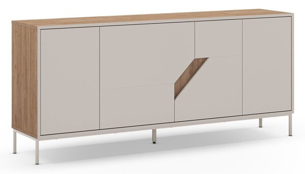 Komoda v dekoru dubu v krémovo-přírodní barvě 180x80x40 cm Lilou – Marckeric