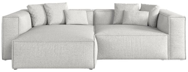-25 % Dny MOMENTI– Cosmopolitan Design Světle šedá žinylková rohová pohovka Aveiro 254 cm, levá