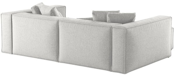 -25 % Dny MOMENTI– Cosmopolitan Design Světle šedá žinylková rohová pohovka Aveiro 254 cm, levá