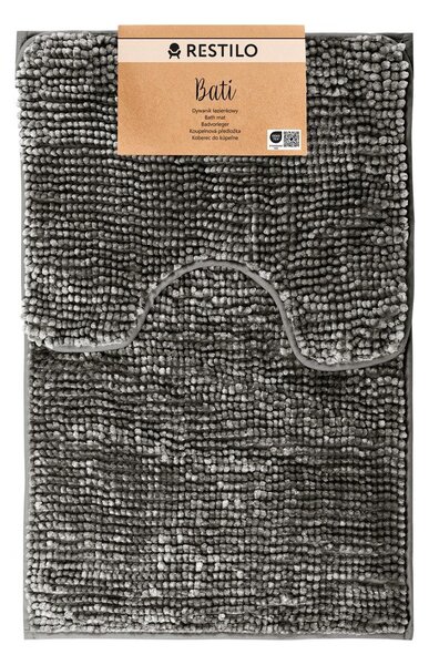 Tmavě šedé WC koupelnové předložky v sadě 2 ks 80x50 cm Bati – Restilo
