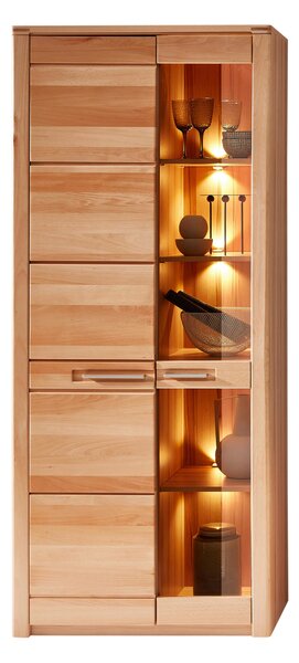 VITRÍNA, jádrový buk, jádrový buk, 85/203/40 cm Carryhome - Kredence a vitríny