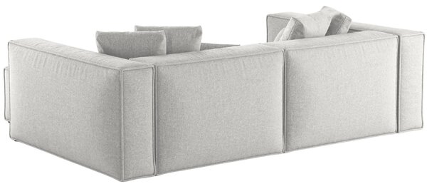 -25 % Dny MOMENTI– Cosmopolitan Design Světle šedá žinylková rohová pohovka Aveiro 254 cm, pravá