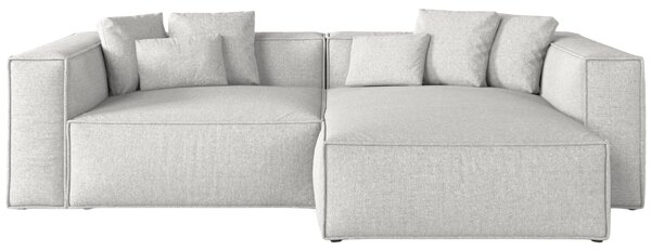 -25 % Dny MOMENTI– Cosmopolitan Design Světle šedá žinylková rohová pohovka Aveiro 254 cm, pravá