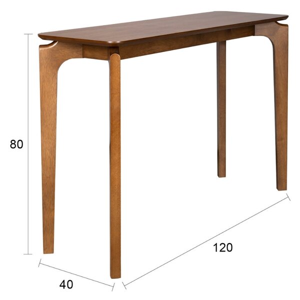 -25 % Dny MOMENTI– Dutchbone Hnědý dřevěný toaletní stolek SAVONE 120 x 40 cm