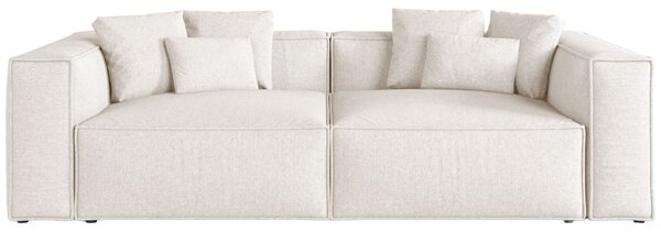 -25 % Dny MOMENTI– Cosmopolitan Design Bílá žinylková čtyřmístná pohovka Aveiro 236 cm