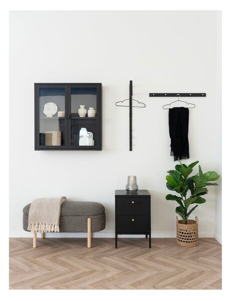 Hnědá lavice z textilie bouclé Branca – House Nordic