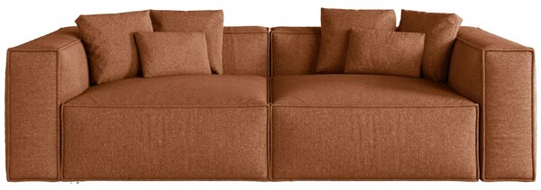 -25 % Dny MOMENTI– Cosmopolitan Design Terakotově oranžová žinylková čtyřmístná pohovka Aveiro 236 cm