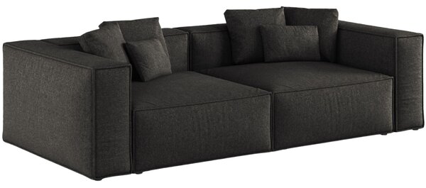-25 % Dny MOMENTI– Cosmopolitan Design Černá žinylková čtyřmístná pohovka Aveiro 236 cm