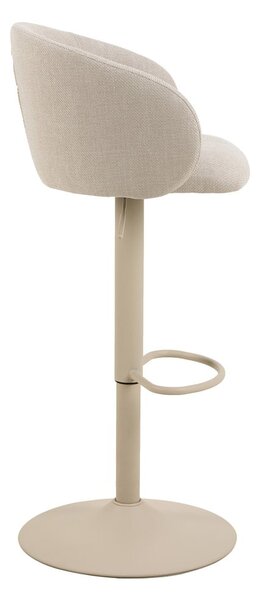 Béžová barová židle s nastavitelnou výškou/s područkami (výška sedáku 86 cm) Eleanor – Actona