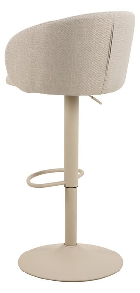 Béžová barová židle s nastavitelnou výškou/s područkami (výška sedáku 86 cm) Eleanor – Actona
