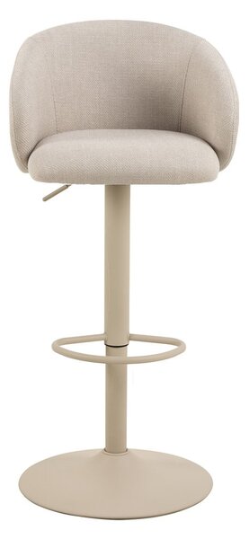 Béžová barová židle s nastavitelnou výškou/s područkami (výška sedáku 86 cm) Eleanor – Actona