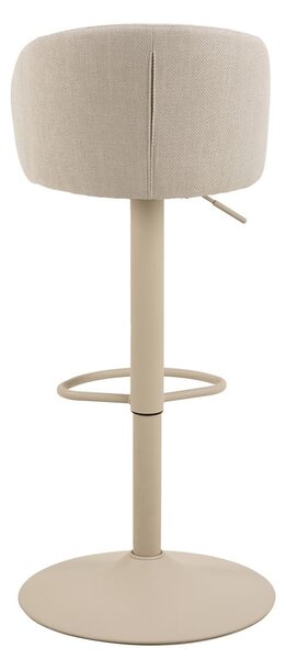 Béžová barová židle s nastavitelnou výškou/s područkami (výška sedáku 86 cm) Eleanor – Actona