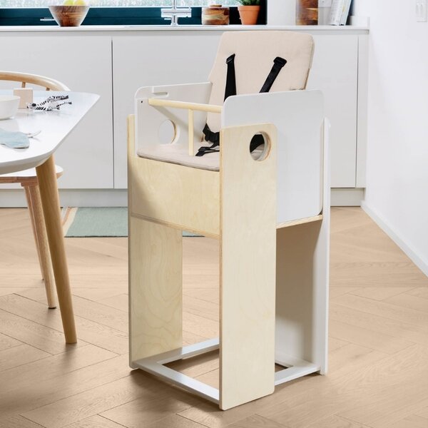 Béžový bavlněný podsedák na dětskou židli Kave Home Nuun