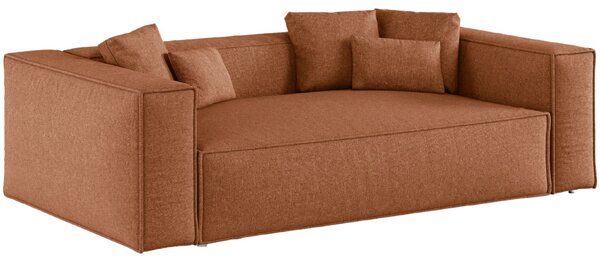 -25 % Dny MOMENTI– Cosmopolitan Design Terakotově oranžová žinylková trojmístná pohovka Aveiro 220 cm