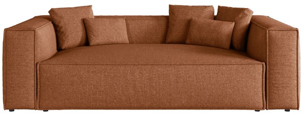 -25 % Dny MOMENTI– Cosmopolitan Design Terakotově oranžová žinylková trojmístná pohovka Aveiro 220 cm