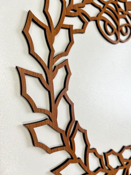 Vánoční věnec se zvonky Zvolte barvu dekoru: Černá | Rozměry Ø (cm): 30 | Materiál: HDF - dřevovláknitá deska | Dřevo života