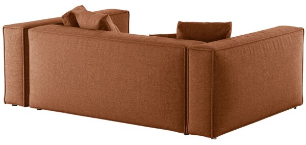 -25 % Dny MOMENTI– Cosmopolitan Design Terakotově oranžová žinylková trojmístná pohovka Aveiro 220 cm