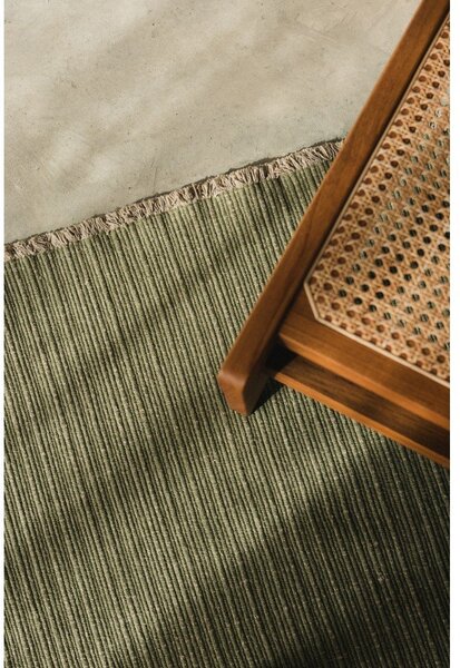 Khaki ručně tkaný bavlněný koberec 140x200 cm Handloom – Lorena Canals