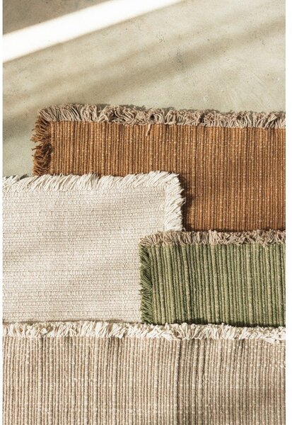 Khaki ručně tkaný bavlněný koberec 140x200 cm Handloom – Lorena Canals