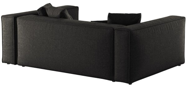 -25 % Dny MOMENTI– Cosmopolitan Design Černá žinylková trojmístná pohovka Aveiro 220 cm