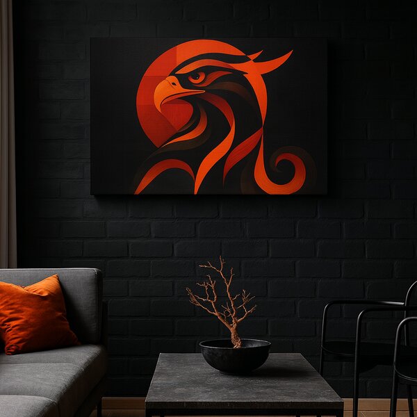 KRAFTHOUSE.EU Solar Eagle – obraz na plátno Premium Canvas | 100% bavlna | Různé rozměry Velikost: 30 x 20 cm