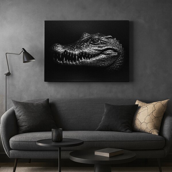 KRAFTHOUSE.EU Krokodýl – Luxusní obraz na plátno Premium Canvas | 100% bavlna | Různé rozměry Velikost: 30 x 20 cm