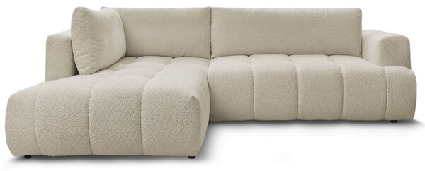 -25 % Dny MOMENTI– Bobochic Paris Béžová bouclé rozkládací pohovka Fuji 282 cm, levá