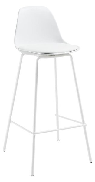 Bílá barová židle (výška sedáku 65 cm) Brighter – Kave Home