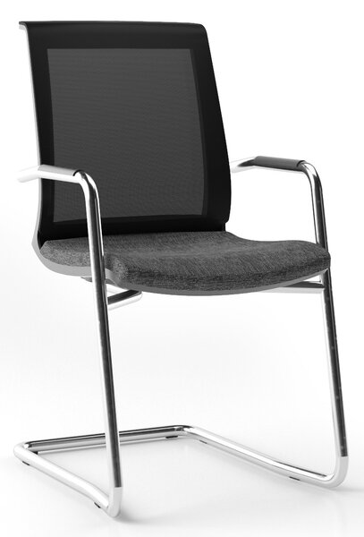 NARBUTAS - Jednací židle EVA SUA224 s černým rámem a područkami