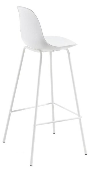 Bílá barová židle (výška sedáku 65 cm) Brighter – Kave Home