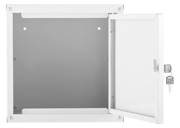 Uzamykatelná kovová skříňka Trestles SKM 350x350x350, světle šedá dvířka SKM35