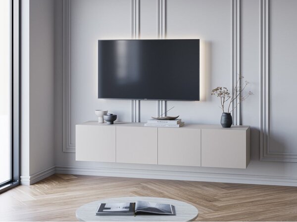 Krémový TV stolek 180x38x35 cm Daroca – Marckeric