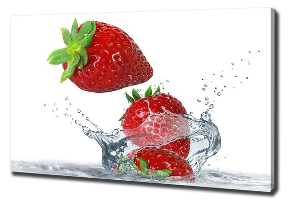 Foto obraz canvas Jahody a voda oc-49867940