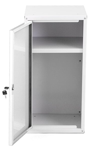 Uzamykatelná kovová skříňka Trestles SKM 350x350x700, světle šedá dvířka SKM353570